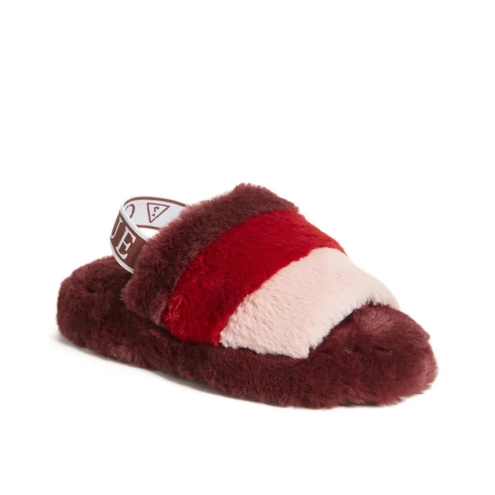 New GUESS Liddie Faux-Fur Slippers